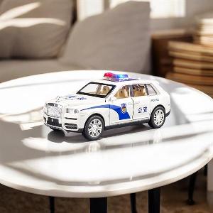 Mô hình xe cảnh sát Rolls-Royce Cullinan Police 1:24 có đèn còi âm thanh