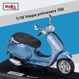Mô hình xe máy Vespa Primavera 150 1:18 [Blue]