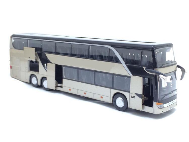 Mô hình xe Bus 2 tầng - Mô hình xe khách (vàng)