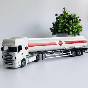 Mô Hình Xe Bồn Chở Nhiên Liệu [Huayi] Fuel Tank Truck Transporter – Tỉ Lệ 1:50 – Dài 31.5cm