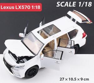 Mô hình xe Lexus LX570 1:18 hợp kim cao cấp - White