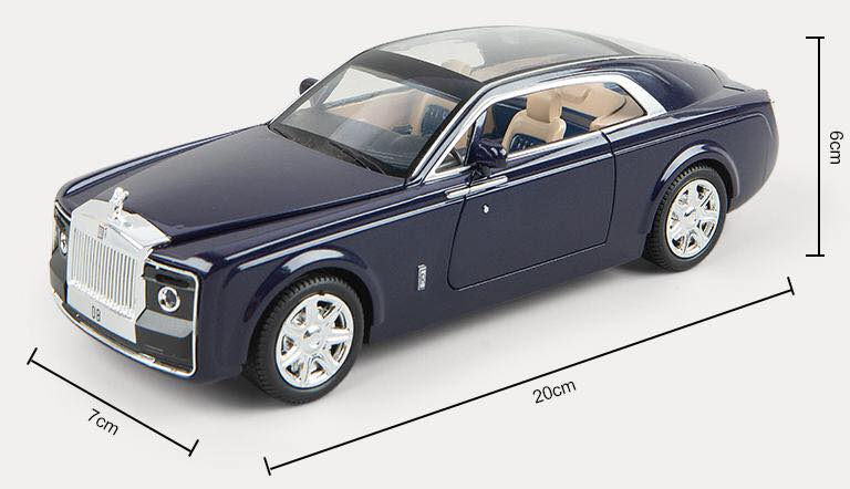 Mô hình xe Rolls-Royce sweptail 1:24 [Blue]