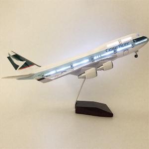 Mô Hình Máy Bay Cathay Pacific Boeing B747 47cm Có Đèn LED Bánh Xe - Mô Hình Hàng Không Cao Cấp
