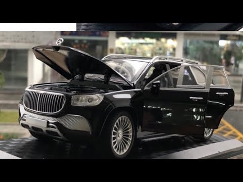 Review Mô hình xe ô tô Mercedes GLS600 Maybach cao cấp bằng hợp kim có đèn led, âm thanh, đánh lái