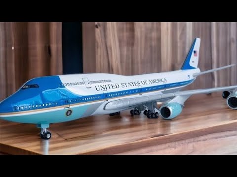 Review mô hình máy bay Airforce One dài 47 cm có hệ thống đèn led bánh xe cao cấp
